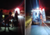 Motociclista e garupa ficam feridos ao atingir vaca em rodovia