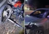 Grave acidente entre carro e moto é registrado na Rodovia entre Serras e Águas, em Vargem