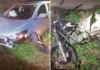 Jovem morre em acidente envolvendo duas motocicletas e automóvel