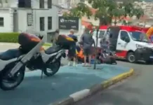 Acidente entre carro e moto deixa homem ferido em Bragança Paulista