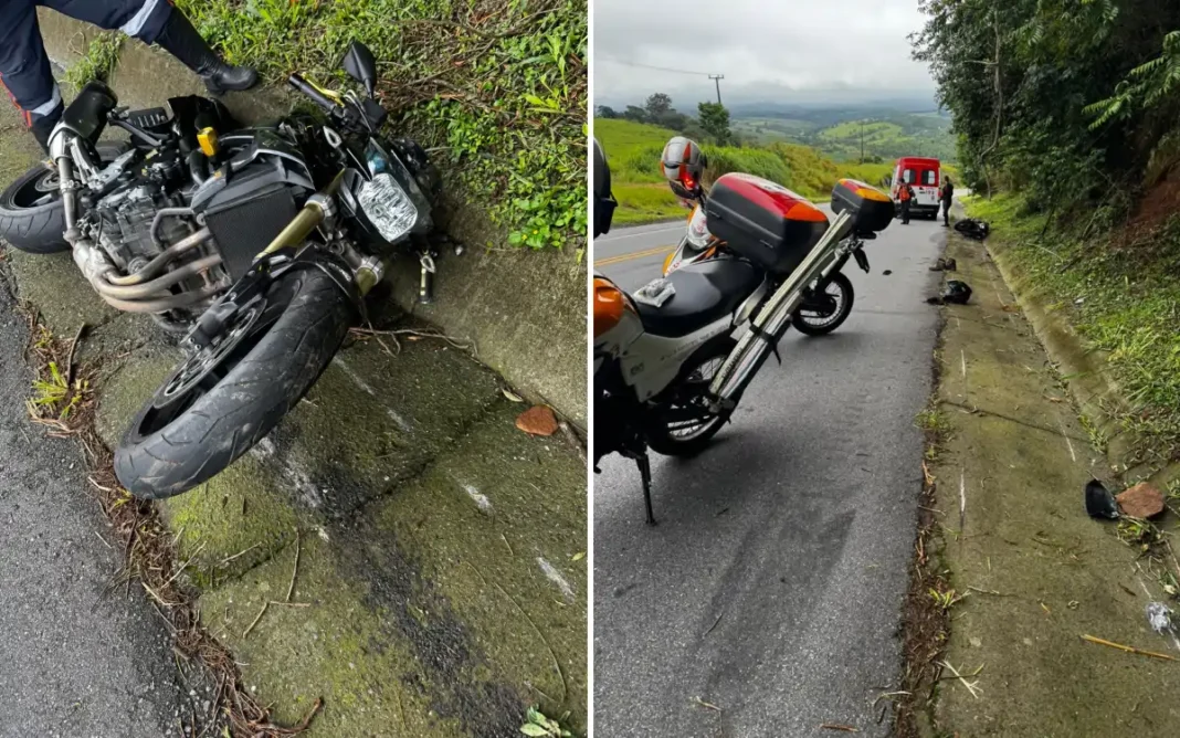 Motociclista fica ferido após queda na Rodovia Benevenuto Moretto