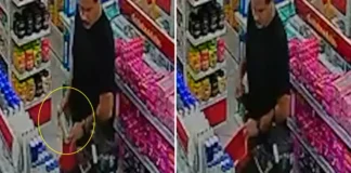 Homem é flagrado por câmeras furtando gel de banho em farmácia no Centro de Bragança Paulista