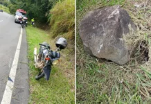Motociclista fica gravemente ferido após colisão em rodovia