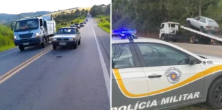Ultrapassagem proibida quase termina em tragédia; veículo é apreendido