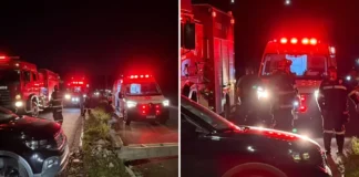 Motorista perde controle e bate em poste; crianças são socorridas pelo SAMU