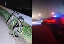 Acidente entre motocicleta e bicicleta deixa dois feridos em Biriça do Campinho