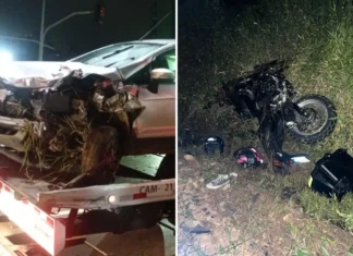 Colisão frontal deixa duas vítimas em estado gravíssimo na Rodovia Benevenuto Moretto, em Tuiuti