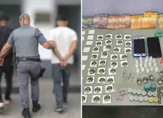 Dupla é flagrada com drogas e dinheiro durante ação da Polícia Militar
