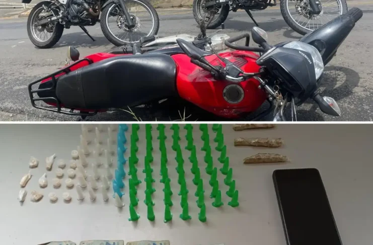 Fuga da ROCAM termina com apreensão de adolescente com cocaína, maconha e crack