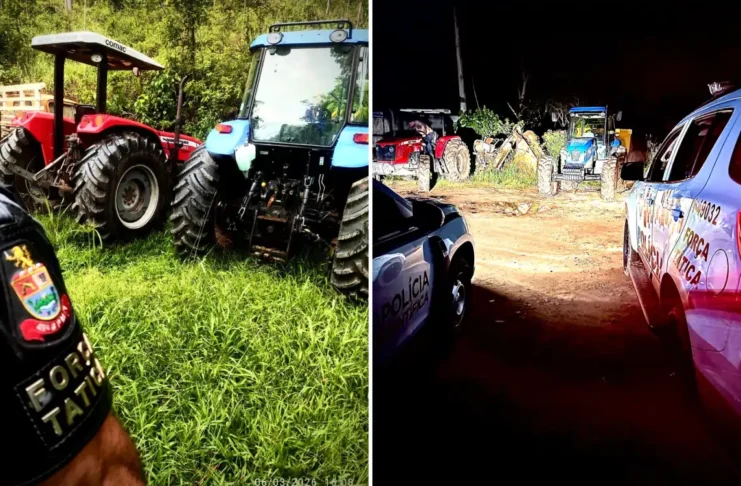 Furto de tratores em Piracaia termina com prisão em Jundiaí pela Força Tática