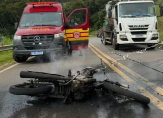 Motociclista fica gravemente ferido após acidente na Rodovia Padre Aldo Bolini