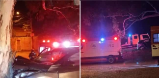 Motorista perde controle e colide contra árvore; três ficam feridos