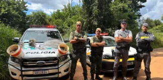 Policiamento Rodoviário e Ambiental flagram cinco por pesca ilegal em represa de Vargem