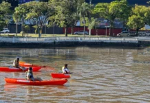 Remada da Mulher terá vivências de canoagem no Lago do Taboão neste sábado (21)