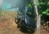 Acidente na madrugada deixa veículo destruído após colisão na avenida dos Imigrantes