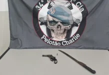 Briga entre vizinhos termina com ameaça, apreensão de arma e ferido no Jardim Águas Claras