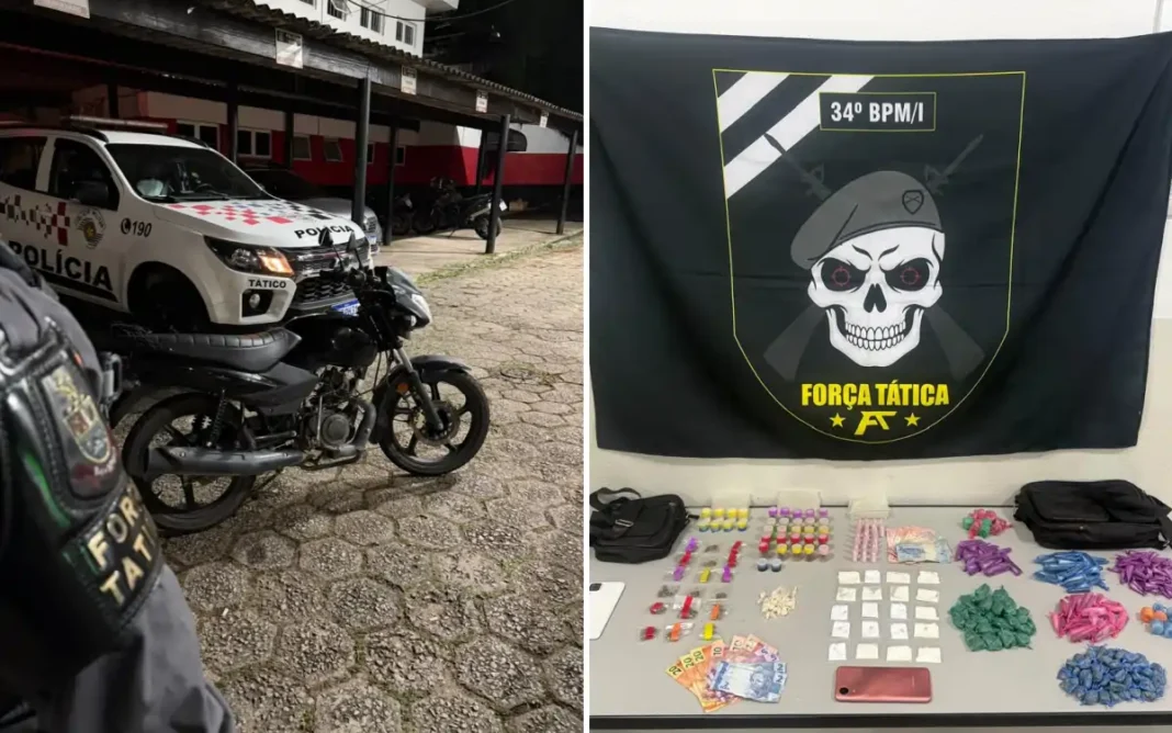 Força Tática prende dois homens e apreende menor por tráfico de drogas em Bragança Paulista