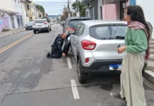 GCM ajuda mãe e filha após problema mecânico em veículo em Bragança Paulista