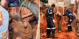 Homem fica soterrado após terra desmoronar durante escavação em Bragança Paulista
