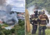 Incêndio em terreno atinge residência e destrói casa de idoso em Bragança Paulista