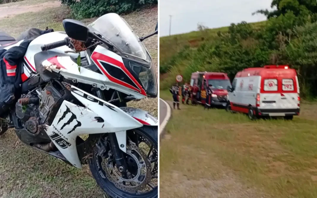 Motociclista fica gravemente ferido após perder controle e tombar na Rodovia Benevenuto Moretto