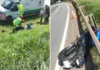 Motociclista fica gravemente ferido após perder o controle da moto na Rodovia Fernão Dias