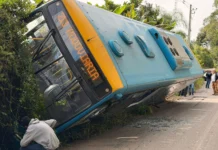 Manobra de emergência evita tragédia com ônibus em Bragança Paulista