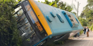 Manobra de emergência evita tragédia com ônibus em Bragança Paulista