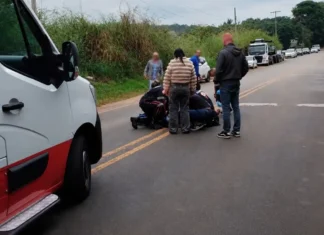 Pedestre fica ferida após atropelamento na Rodovia Padre Aldo Bolini
