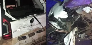 Acidente de trânsito entre carro e moto deixa motociclista ferido em rodovia