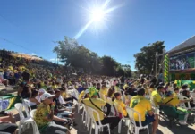Arena do Lago recebe grande público durante transmissão da vitória do Brasil sobre o Japão