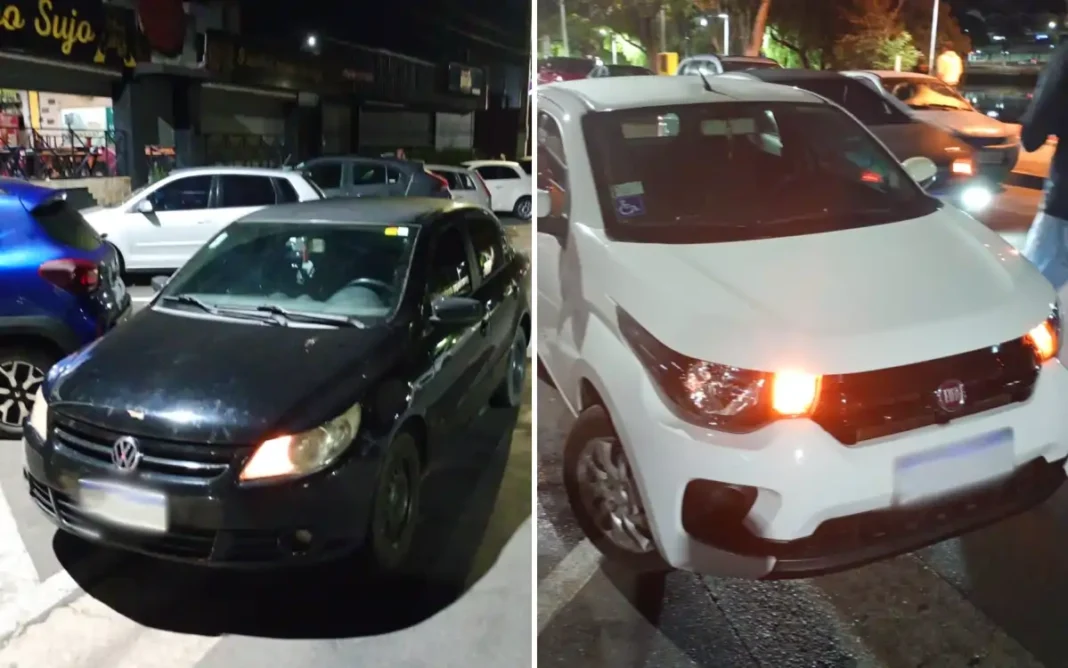 Homem furta Voyage, tenta furtar Fiat Mobi em seguida e é pego por populares