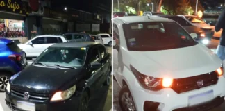 Homem furta Voyage, tenta furtar Fiat Mobi em seguida e é pego por populares
