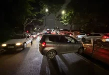 Motorista atinge grade de proteção da ciclovia em acidente na Avenida dos Imigrantes