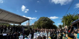 Música, talento e emoção marcam o 3º Encontro Municipal de Bandas Marciais em Bragança Paulista