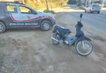 PM identifica placa irregular e apreende motocicleta adulterada em Pinhalzinho