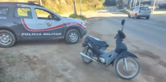 PM identifica placa irregular e apreende motocicleta adulterada em Pinhalzinho