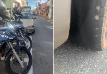 Equipe ROM aborda veículo com 297 multas e cerca de R$ 70 mil em débitos no Centro de Bragança Paulista