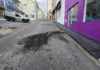 Trecho da Rua Professor Luiz Nardy segue interditado após danos causados pelas chuvas