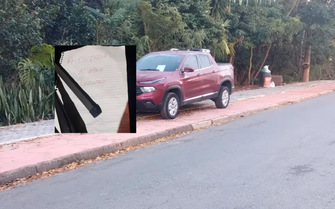 Veículo estacionado em ciclovia no Jardim São Miguel gera reclamação de moradores