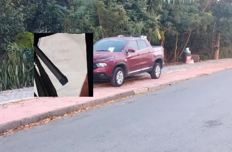 Veículo estacionado em ciclovia no Jardim São Miguel gera reclamação de moradores