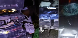 Colisão envolvendo três veículos deixa uma pessoa com ferimentos leves na Rodovia Capitão Barduíno
