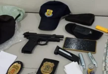 Falso policial civil é levado à delegacia após GCM encontrar arma de airsoft