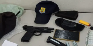 Falso policial civil é levado à delegacia após GCM encontrar arma de airsoft