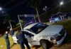 Fuga após abordagem da GCM termina com colisão contra mureta em Bragança Paulista
