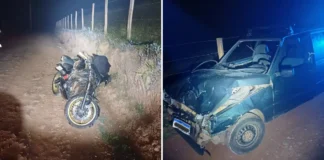 Motorista é detido após tentar deixar local de acidente e sacar canivete contra bombeiro