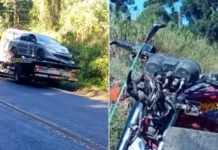 Motociclista fica gravemente ferido após colisisão frontal na Rodovia Aldo Bolini, em Piracaia