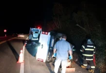Motorista fica ferido após caminhonete tombar na Rodovia Alkindar Monteiro Junqueira