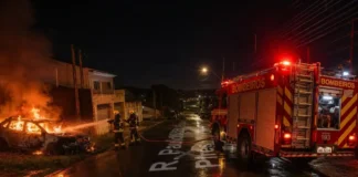 Mulher é presa em flagrante após incêndio em carro durante discussão em Atibaia; criança dormia no veículo, diz pai