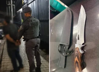 Ameaça de morte com faca termina em prisão durante ocorrência em Atibaia